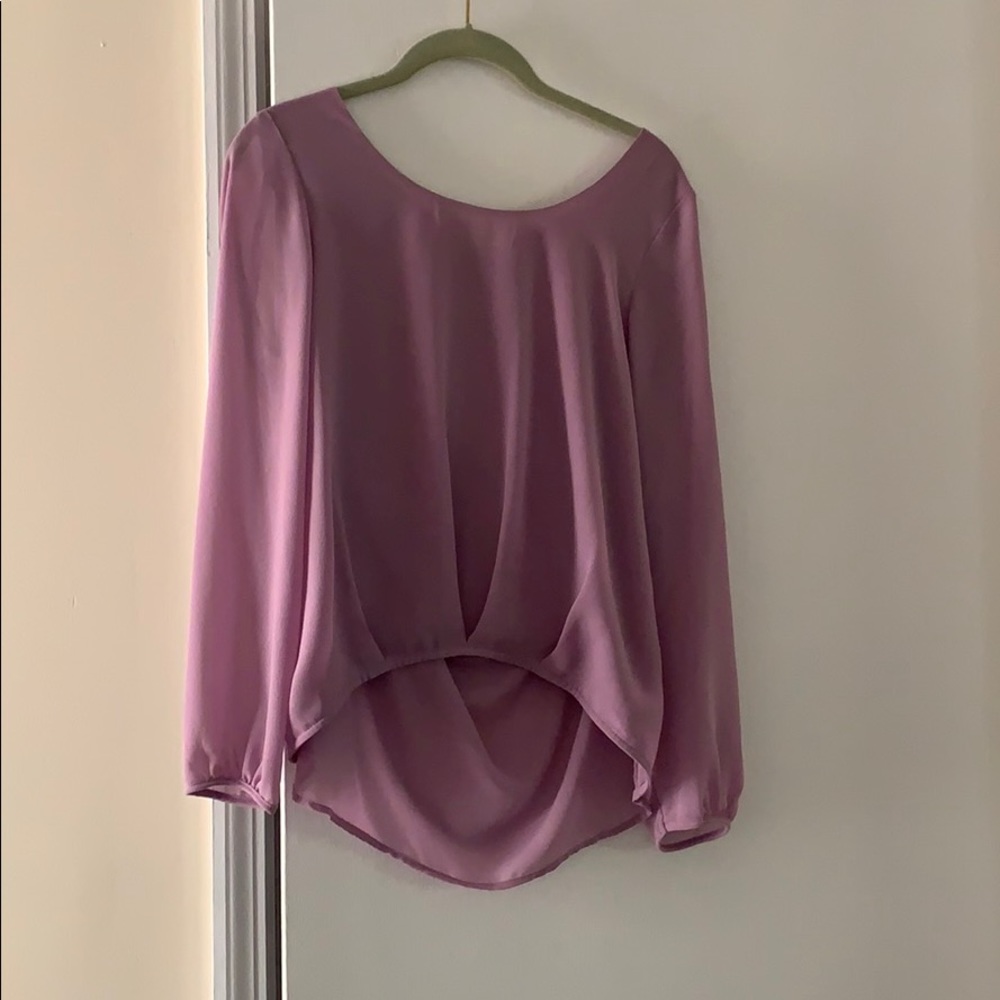 Blouse with semi open back